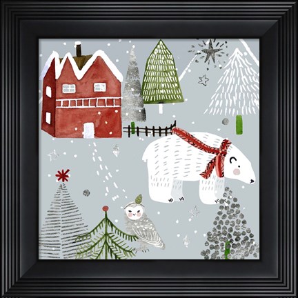 Framed Stars &amp; Snowflakes IV Print