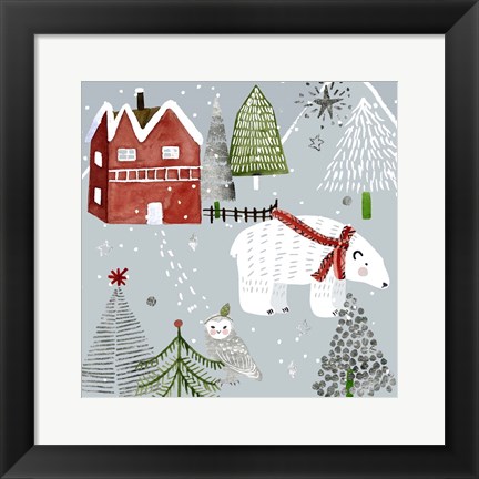 Framed Stars &amp; Snowflakes IV Print