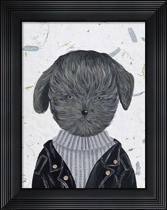 Framed Hip Dog I Print