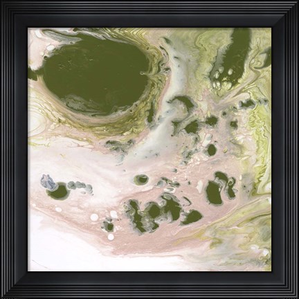 Framed Lime Shimmer I Print