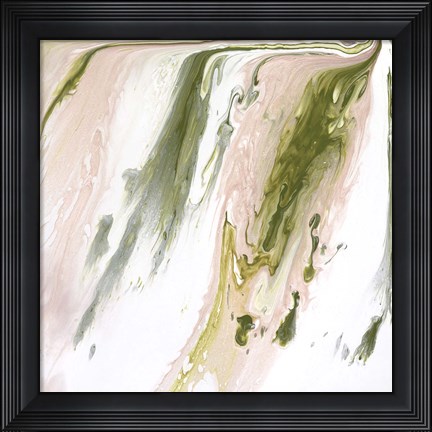 Framed Lime Shimmer II Print