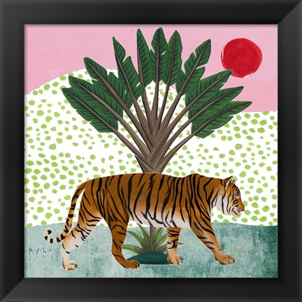 Framed Tiger at Sunrise I Print