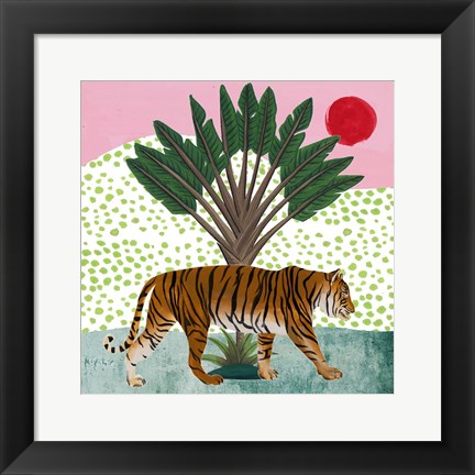 Framed Tiger at Sunrise I Print