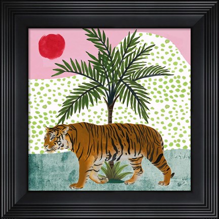 Framed Tiger at Sunrise II Print