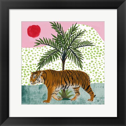 Framed Tiger at Sunrise II Print