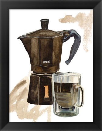 Framed Morning Coffee III Print