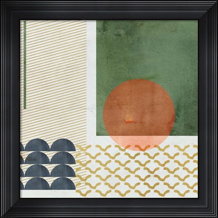 Framed Soleil Rouge V Print