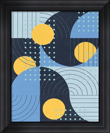 Framed Moonlit Surf I Print