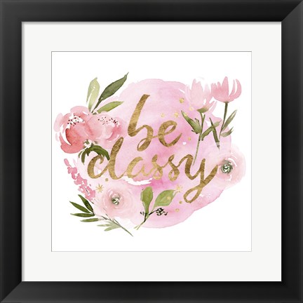 Framed Pink Blooms II Print