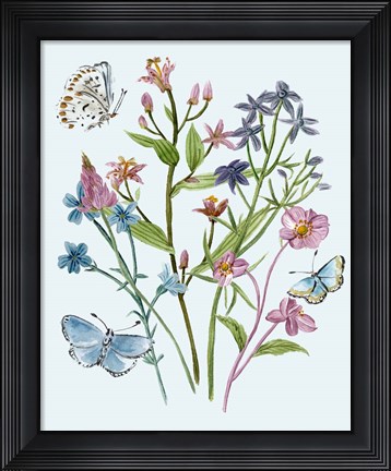 Framed Wildflowers Arrangements I Print