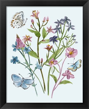 Framed Wildflowers Arrangements I Print