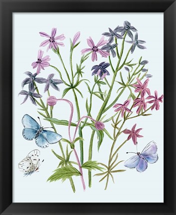 Framed Wildflowers Arrangements II Print