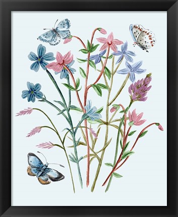 Framed Wildflowers Arrangements III Print