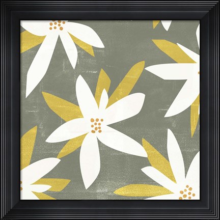 Framed White Petals II Print