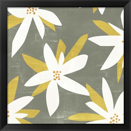 Framed White Petals II Print