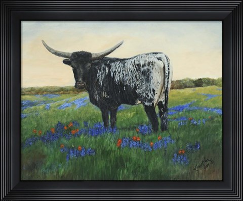 Framed My Flowers II Print