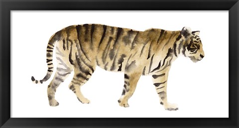 Framed Watercolor Tiger IV Print