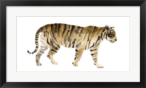 Framed Watercolor Tiger IV Print