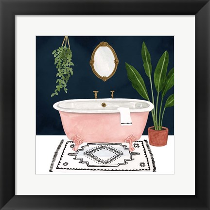 Framed Boho Bath II Print