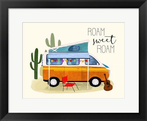 Framed Roam Sweet Roam II Print