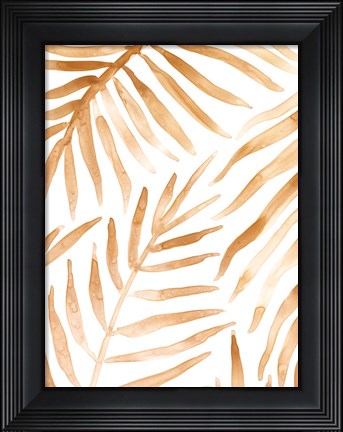 Framed Rattan Leaves I Print