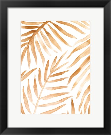 Framed Rattan Leaves I Print
