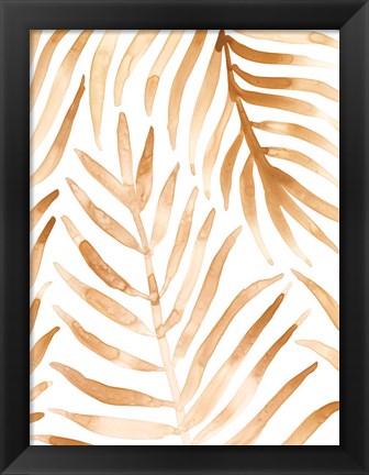 Framed Rattan Leaves II Print