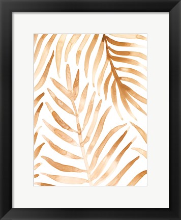 Framed Rattan Leaves II Print