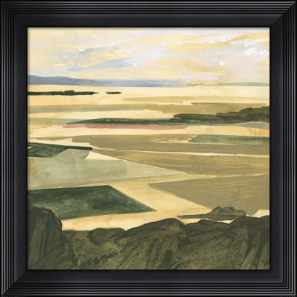 Framed Golden Farmland I Print