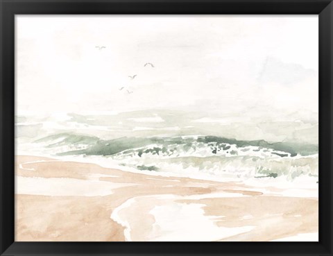 Framed Sandy Surf I Print