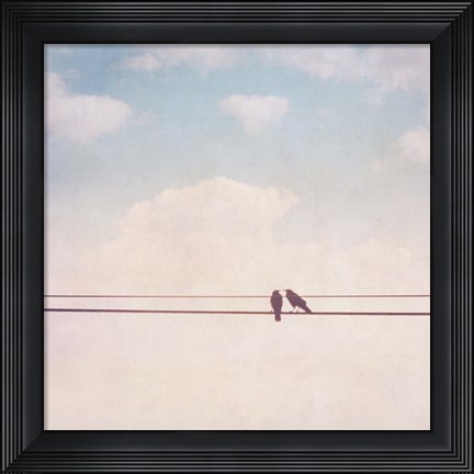 Framed Birds on Wires II Print