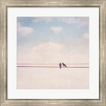 Framed Birds on Wires II Print