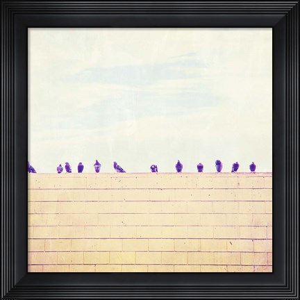 Framed Birds on Wires III Print