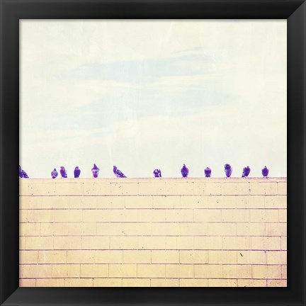 Framed Birds on Wires III Print