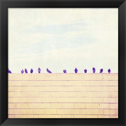 Framed Birds on Wires III Print