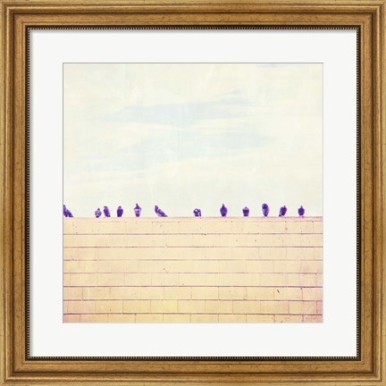 Framed Birds on Wires III Print