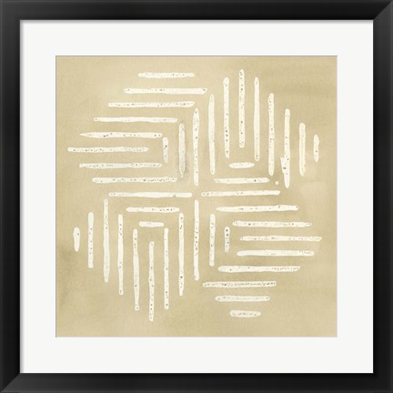 Framed Sand Stitch III Print
