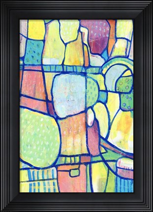 Framed Stained Glass Composition I Print