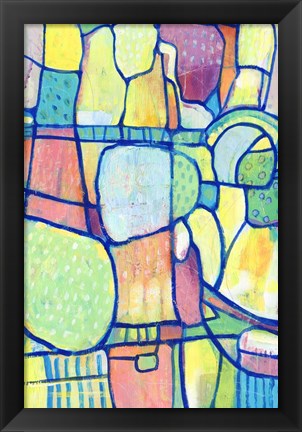 Framed Stained Glass Composition I Print