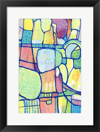 Framed Stained Glass Composition I Print