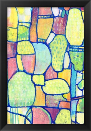 Framed Stained Glass Composition II Print