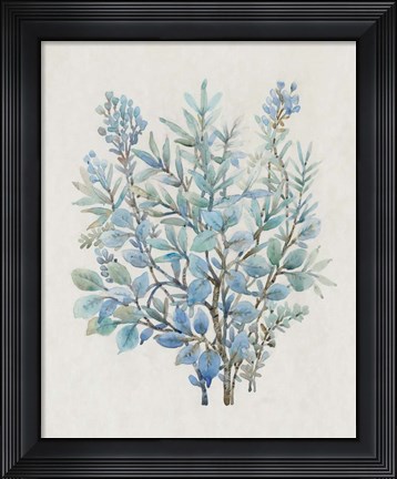 Framed Leaf Arrangement III Print