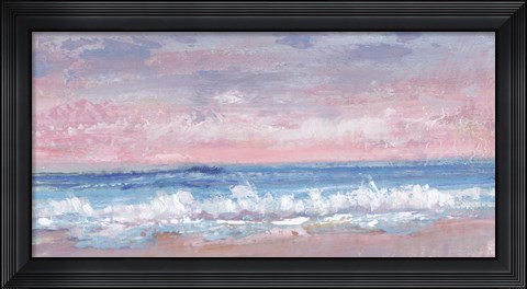 Framed Coastal Pink Horizon I Print