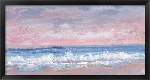 Framed Coastal Pink Horizon I Print