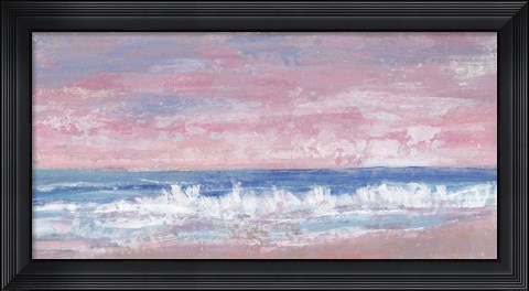 Framed Coastal Pink Horizon II Print