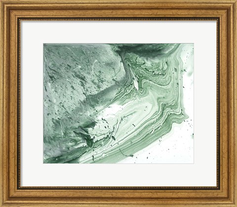 Framed Marbled Malachite I Print