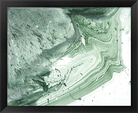 Framed Marbled Malachite I Print