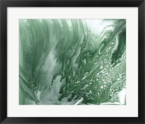 Framed Marbled Malachite II Print