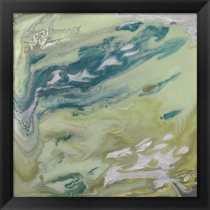 Framed Verdant Swirl II Print