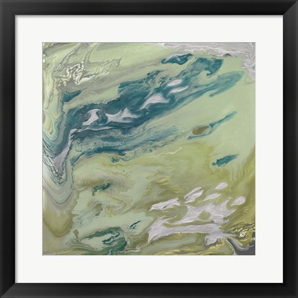 Framed Verdant Swirl II Print